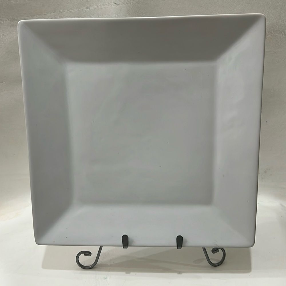 Soho Loft Serving Tray 11 3/4 Inches Square Modern White Contemporary Durable